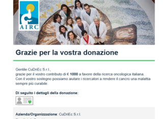 Donazione CuDriEc - AIRC - curiosità
